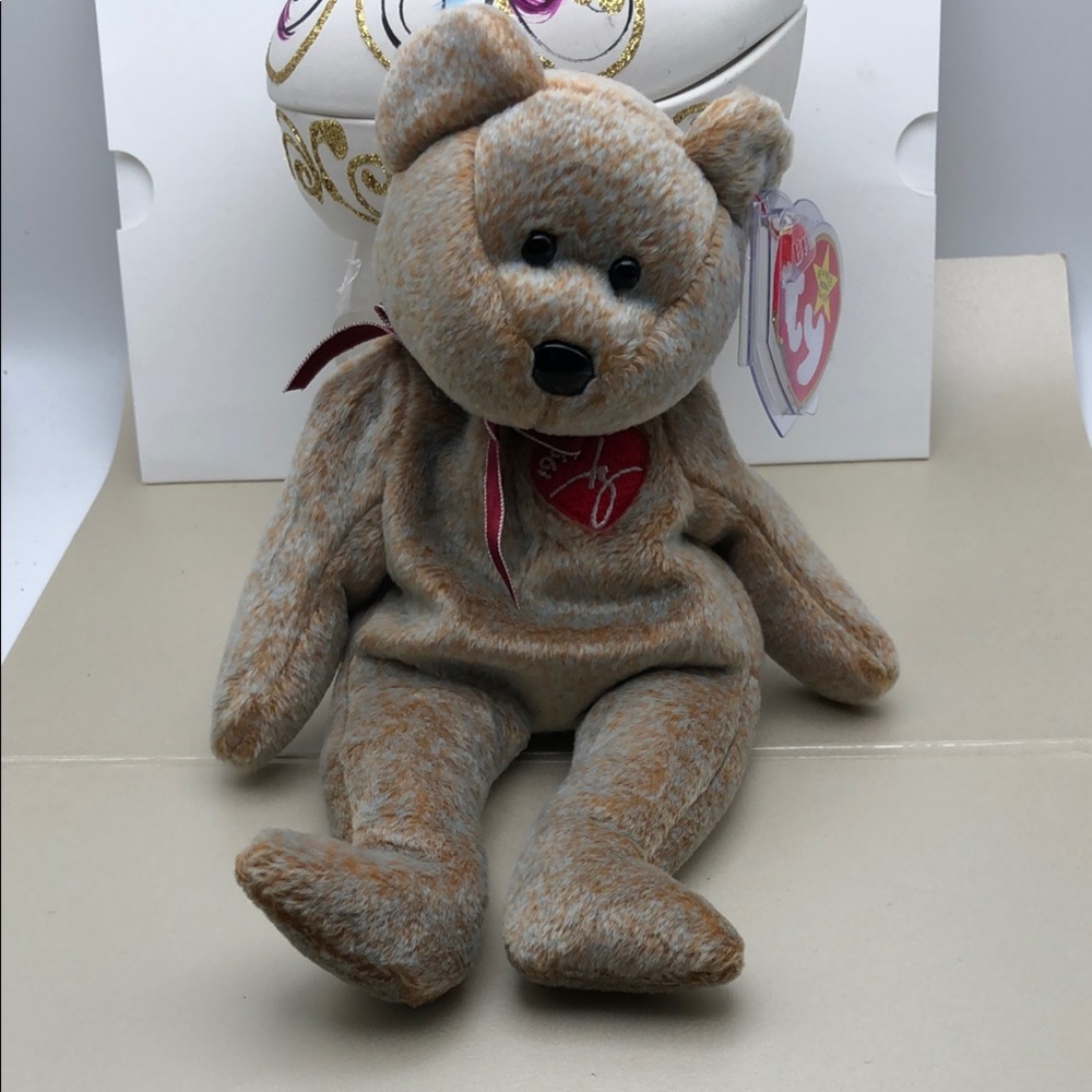 Ty Beanie Baby 1999 Signature Plush Bear With Heart Patch NWOT Collectable
